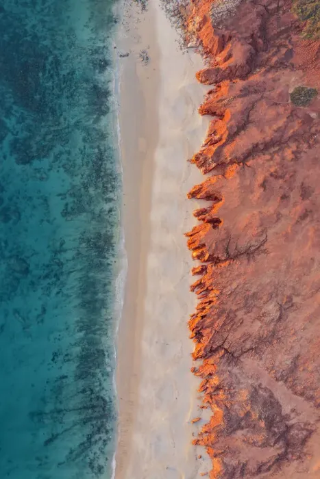 Framed Print : Overhead View of Waves Breaking on Cape Leveque Beach Framed Print : Overhead View of Waves Breaking on Cape Leveque Beach