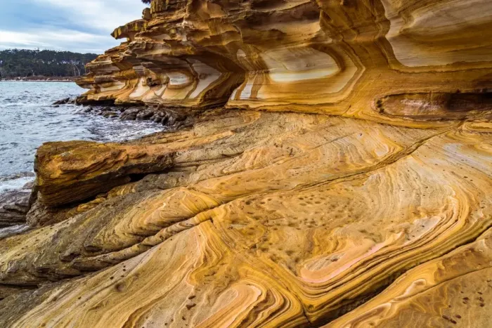 Framed Print : Painted Cliffs of Maria Island, Tasmania