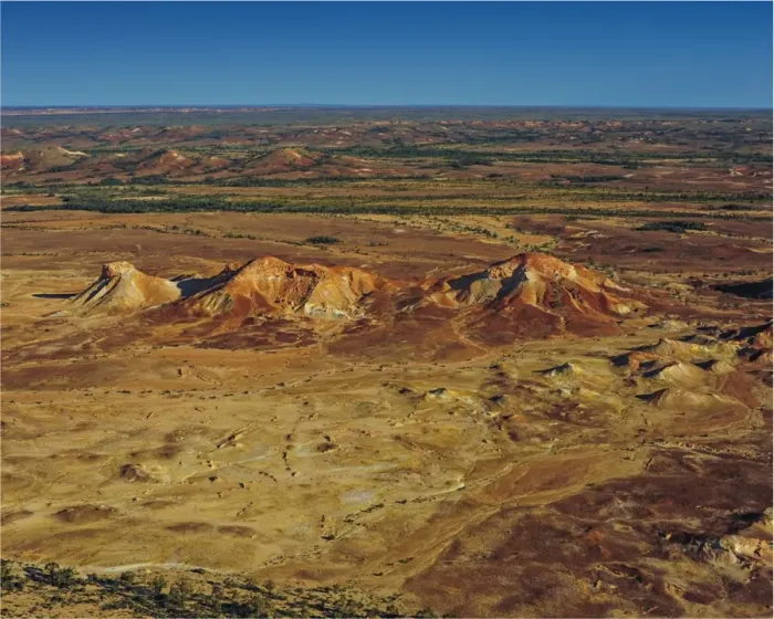 Framed Print : The Painted hills, an area of outstanding natural beauty in the arid region of Anna Creek, outback South Australia