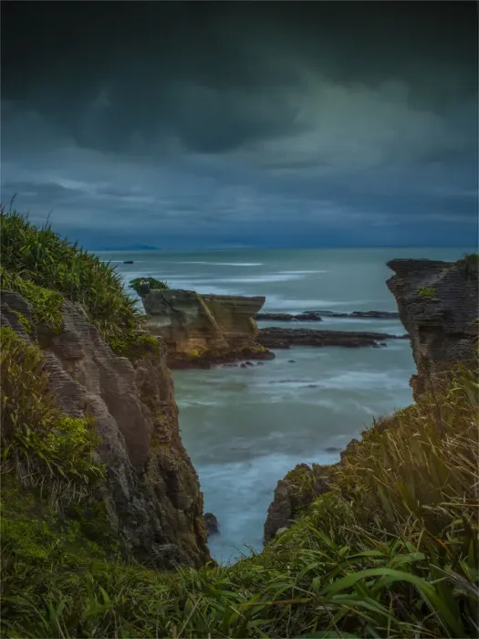 Framed Print : Pancake rocks, Punakaiki, South Island, New Zealand