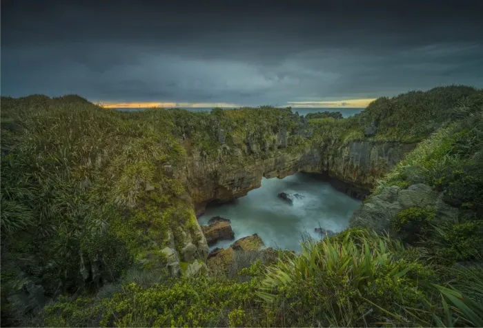 Framed Print : Pancake rocks, Punakaiki, west coast, south island, New Zealand