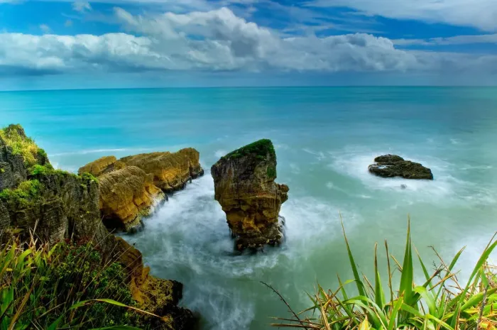Framed Print : Pancake rocks south island, New Zealand Framed Print : Pancake rocks south island, New Zealand