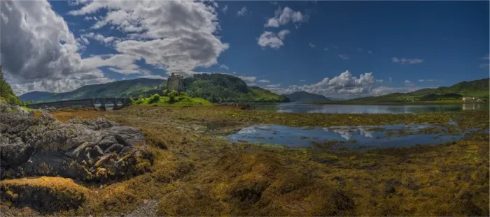 Framed Print : Panorama of Eilean Donan Castle