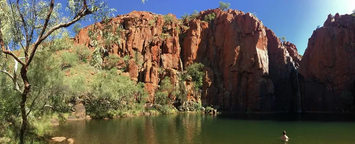 Framed Print : Panoramic landscape view of Python Pool Western Australia