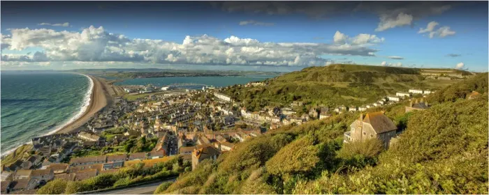 Framed Print : Panoramic view of Weymouth, Dorset, England, United Kingdom