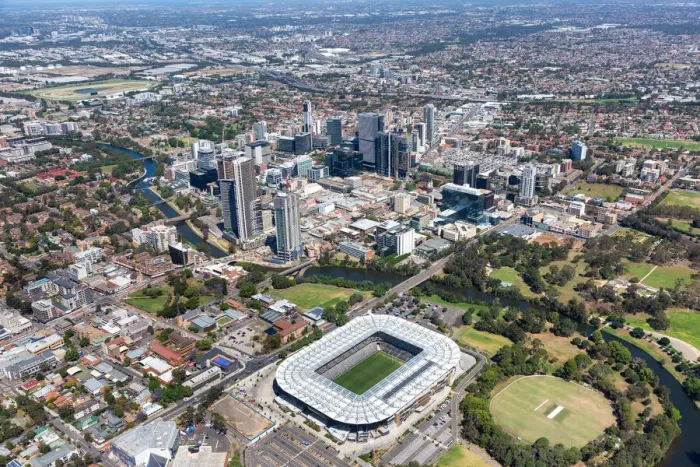 Framed Print : Parramatta aerial view