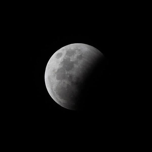 Partial stage of lunar eclipse of a full moon