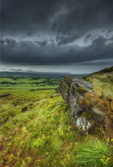 Framed Print : Peak district countryside views, England, United Kingdom