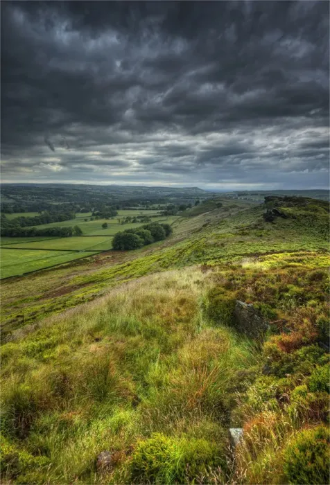 Framed Print : Peak district countryside views, England, United Kingdom