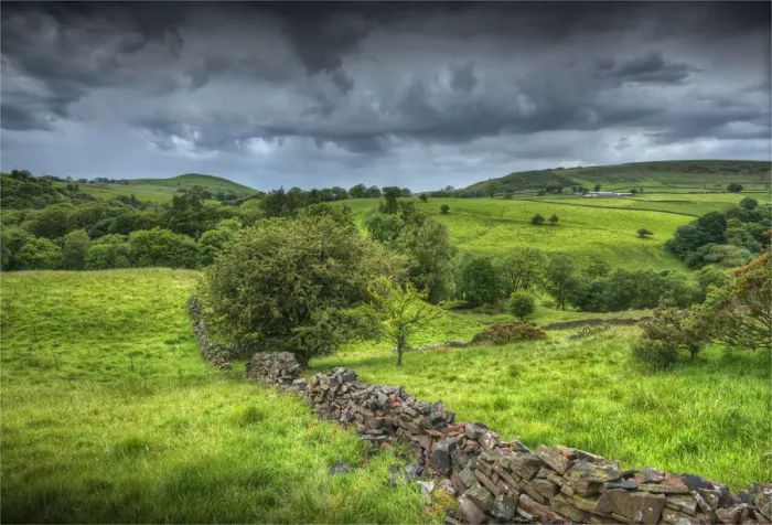 Framed Print : Peak district countryside views, England, United Kingdom