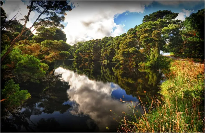 Framed Print : Pearshape Lagoon, a haven for migratory birds, King Island, Bass Strait, Tasmania, Australia