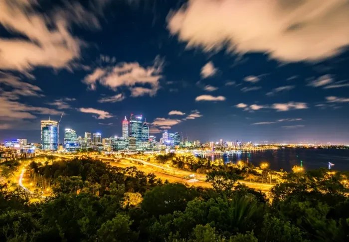 Framed Print : Perth Skyline Framed Print : Perth Skyline