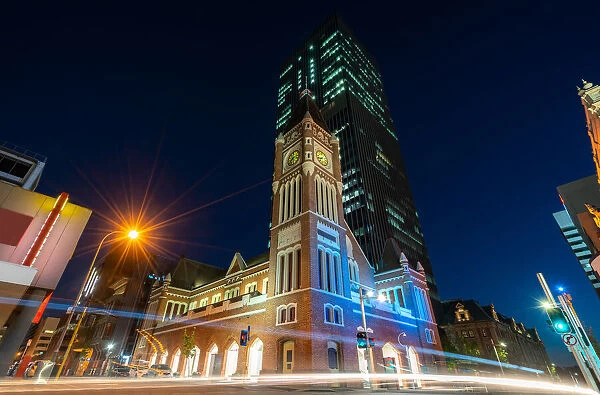 Perth Town Hall at night, Western Australia