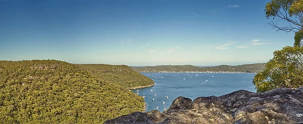 Pittwater. View of Pittwater, Sydney Australia looking down