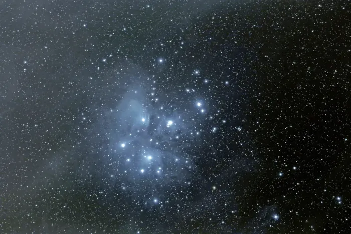 Framed Print : The Pleiades star cluster