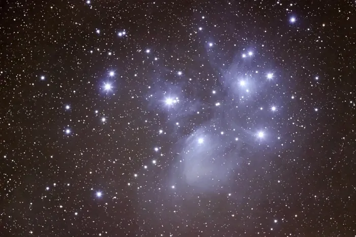 Framed Print : Pleides, also known as Messier 45 (M45), seven sisters or Subaru
