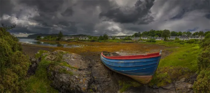 Framed Print : Plockton low tide