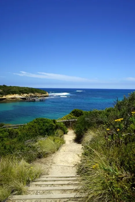 Framed Print : Port Cambell coastal path