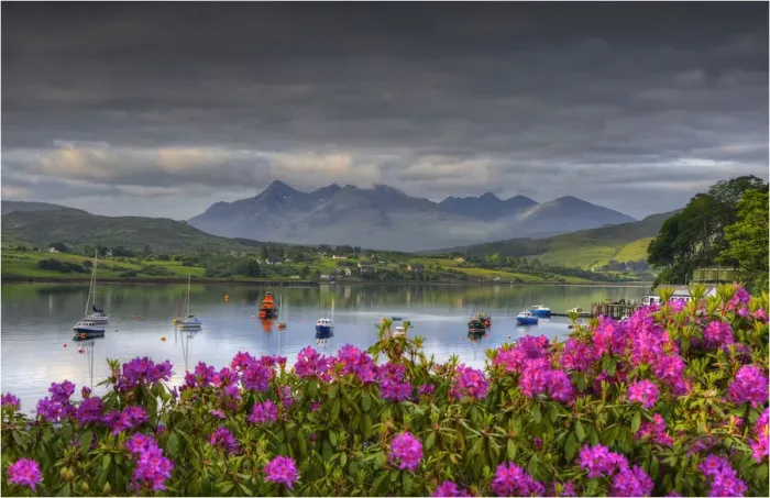 Framed Print : Portree harbour view, Isle of Skye, Inner Hebrides, Scotland