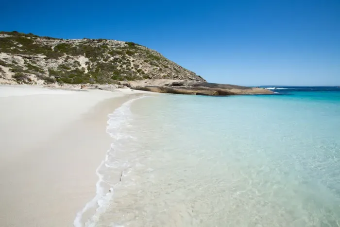 Framed Print : Pristine water at West Wanna Beach