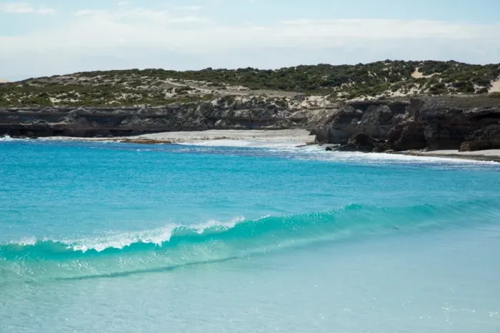 Framed Print : Pristine water at West Wanna Beach