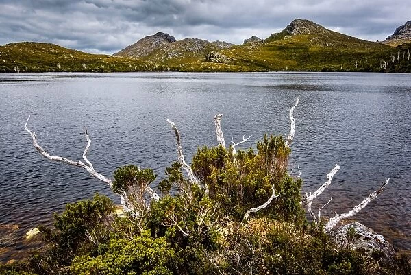 Promontory Lake in in Western Arthurs Range, Southwest Tasmania