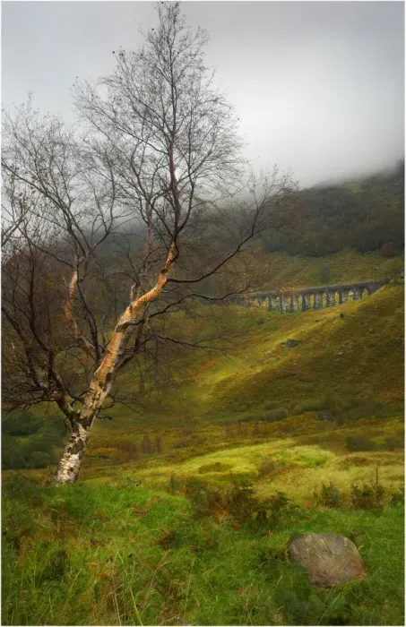 Framed Print : Railway viaduct near Callander in central Scotland