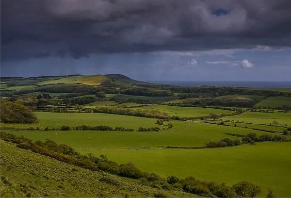Rain over the Purbeck hills