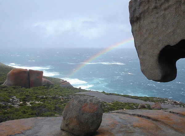 Rainbow at remarkable rocks