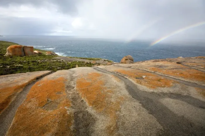Framed Print : Rainbow over Remarkables on Kangaroo Island