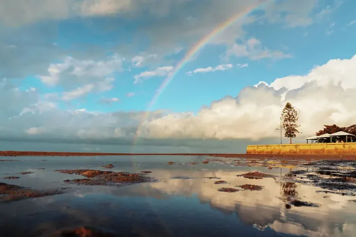 Framed Print : Rainbow After a Shower Rain at Wellington Point, Brisbane, Australia