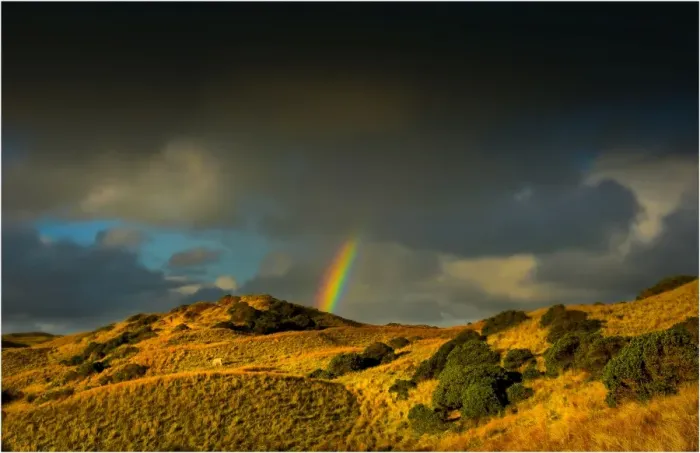 Framed Print : Rainbow after a storm, King Island, Bass Strait, Tasmania, Australia