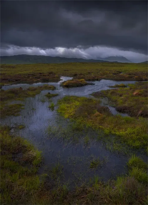 Framed Print : Rannoch Moor peatlands