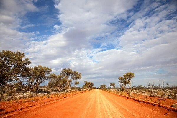 Red dirt road in outback Australia