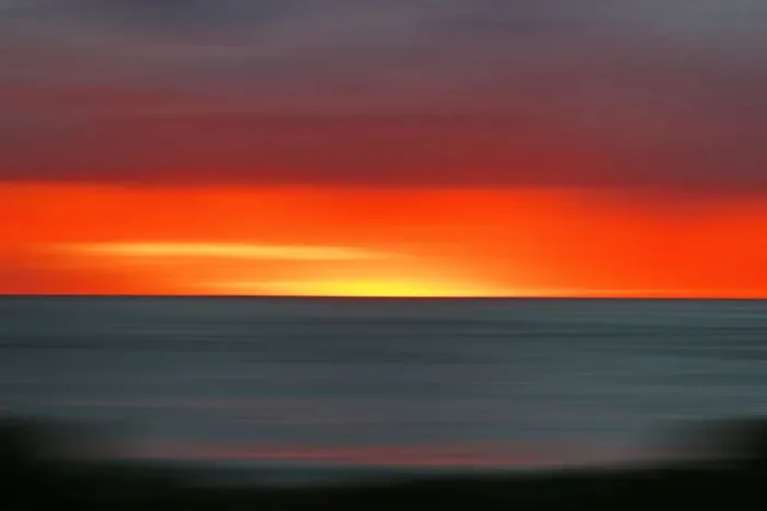 Framed Print : redsky blur
