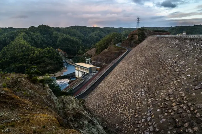 Framed Print : Reese Dam at West Coast Tasmania