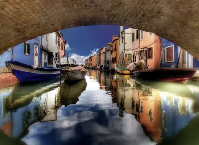Framed Print : Reflections under the bridge