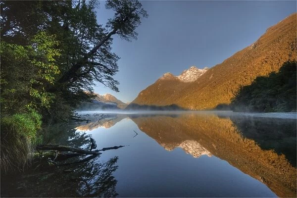 Reflections on Gunns Lake South Island of New Zealand