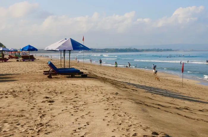 Framed Print : Relaxing days at Legian beach in Bali, Indonesia