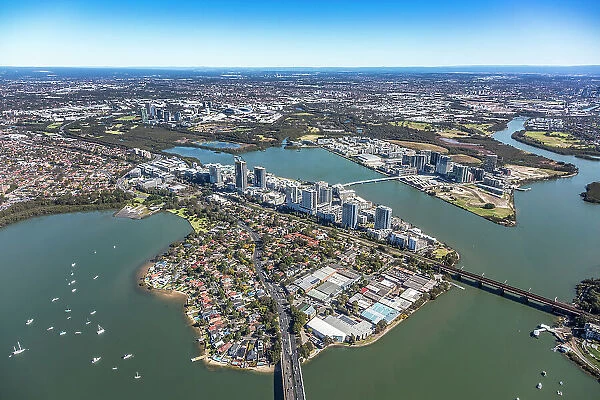 Rhodes. Aerial View of Rhodes, Sydney, NSW, Australia