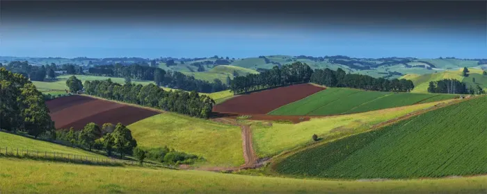 Framed Print : Rich farmland near Mirboo north, Victoria, Australia Framed Print : Rich farmland near Mirboo north, Victoria, Australia