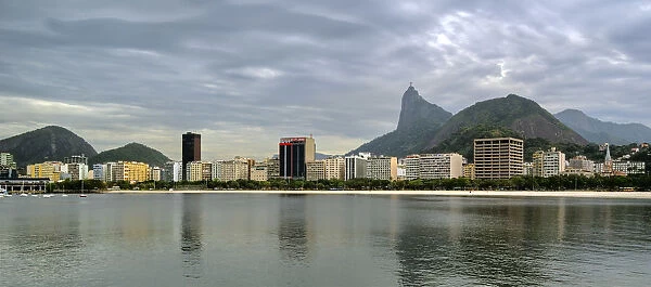 Rio de Janeiro Flamengo beach and Corcovado view