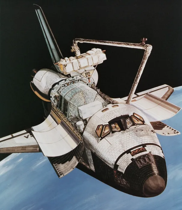 Framed Print : RMS Lifts Satellite SPAS-01