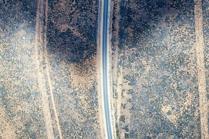 Framed Print : Road in Desert