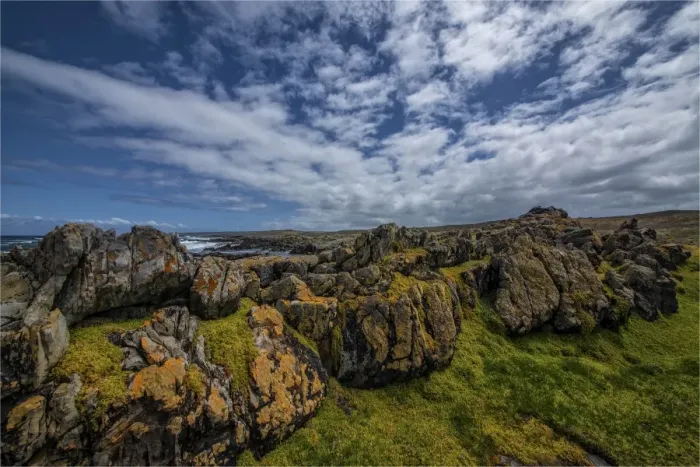 Framed Print : Rock formations at the Gulchway, King Island Bass Strait, Tasmania, Australia