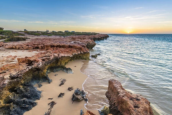 Rocky beach at sunset, Western Australia