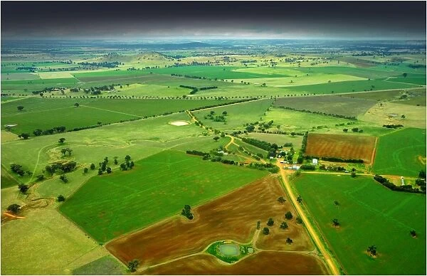The rolling countryside near Griffiths, New South Wales, Australia