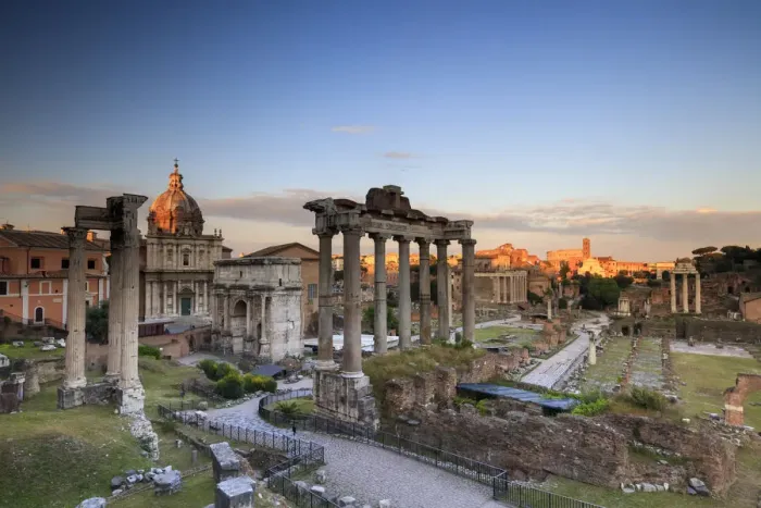 Framed Print : Rome, Colosseum and Romand Forum