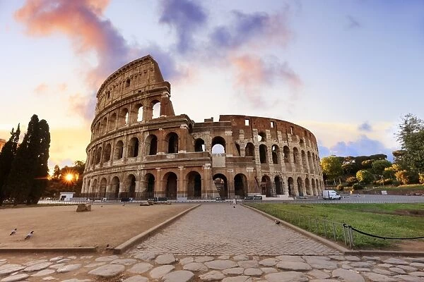Rome, Colosseum at sunrise