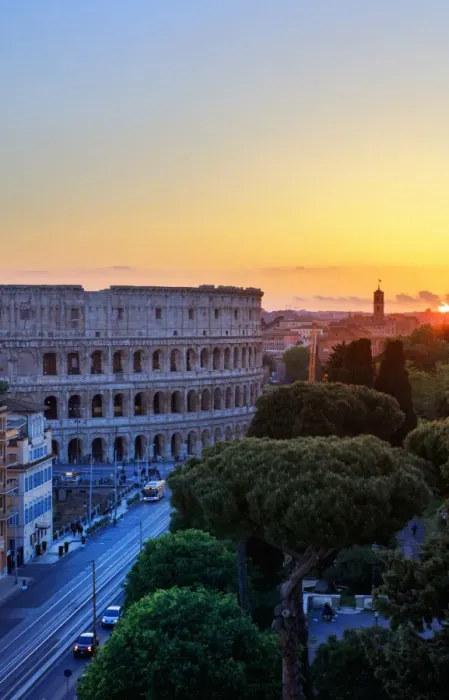 Framed Print : Rome, Colosseum at sunset